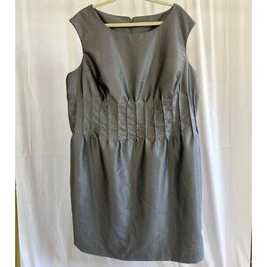 Calvin Klein Women's Plus 22W Silver Cinched Waist Dress